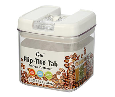 Felli Flip-Tite Tab Storage Container, 1.1 Qt.