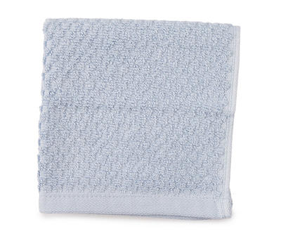 Blue Fog Lattice-Texture Washcloth