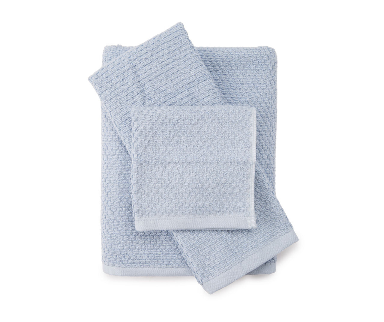 Wild Sage Blue Fog Lattice-Texture Bath Towel