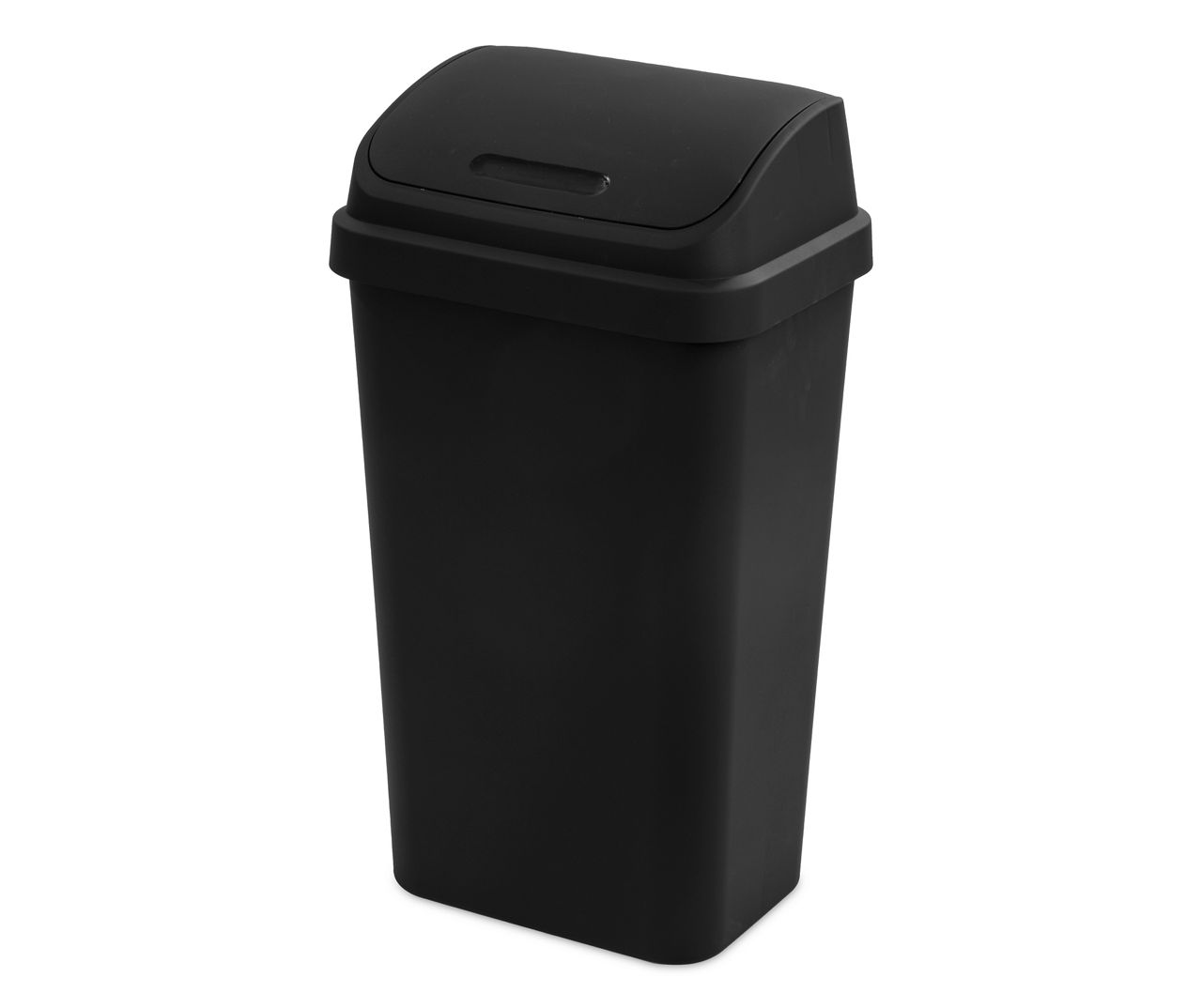 large Swing Top Trash Can, 13 Gal / 52 Qt - Black – Superio