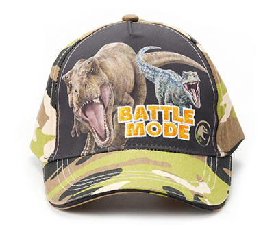 Kids' "Battle Mode" Green Jurassic Park Baseball Cap