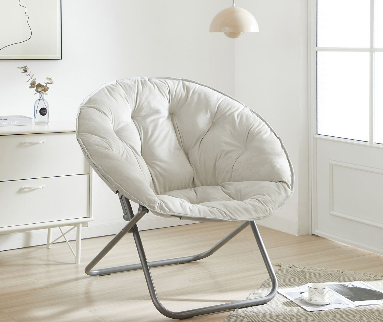 Saucer chair online gray