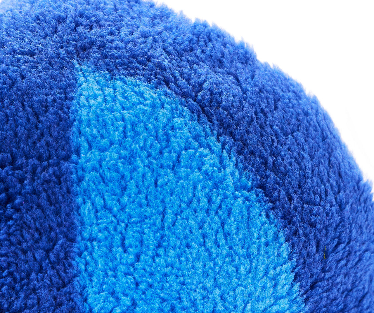 Euphoric Expression Blue Fuzzy Peace Sign Round Accent Pillow