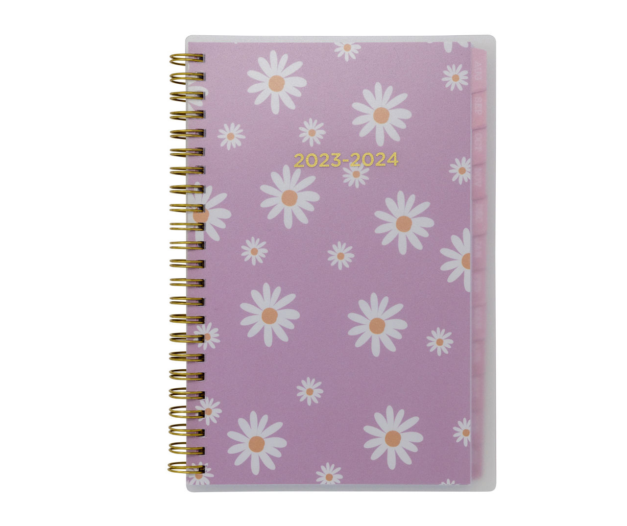 Pink Daisy Frosted Medium Monthly/Weekly 2023-2024 Spiral-Bound Planner