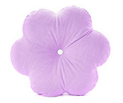 Euphoric Expression African Violet Flower Shaped Throw Pillow