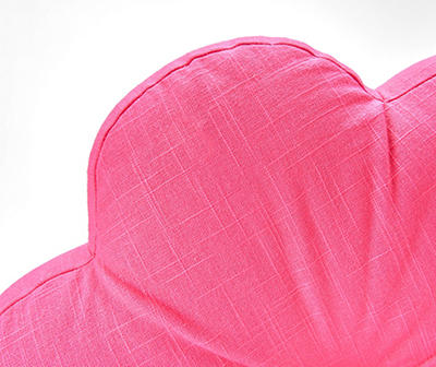 Euphoric Expression Pink Flower Shaped Throw Pillow