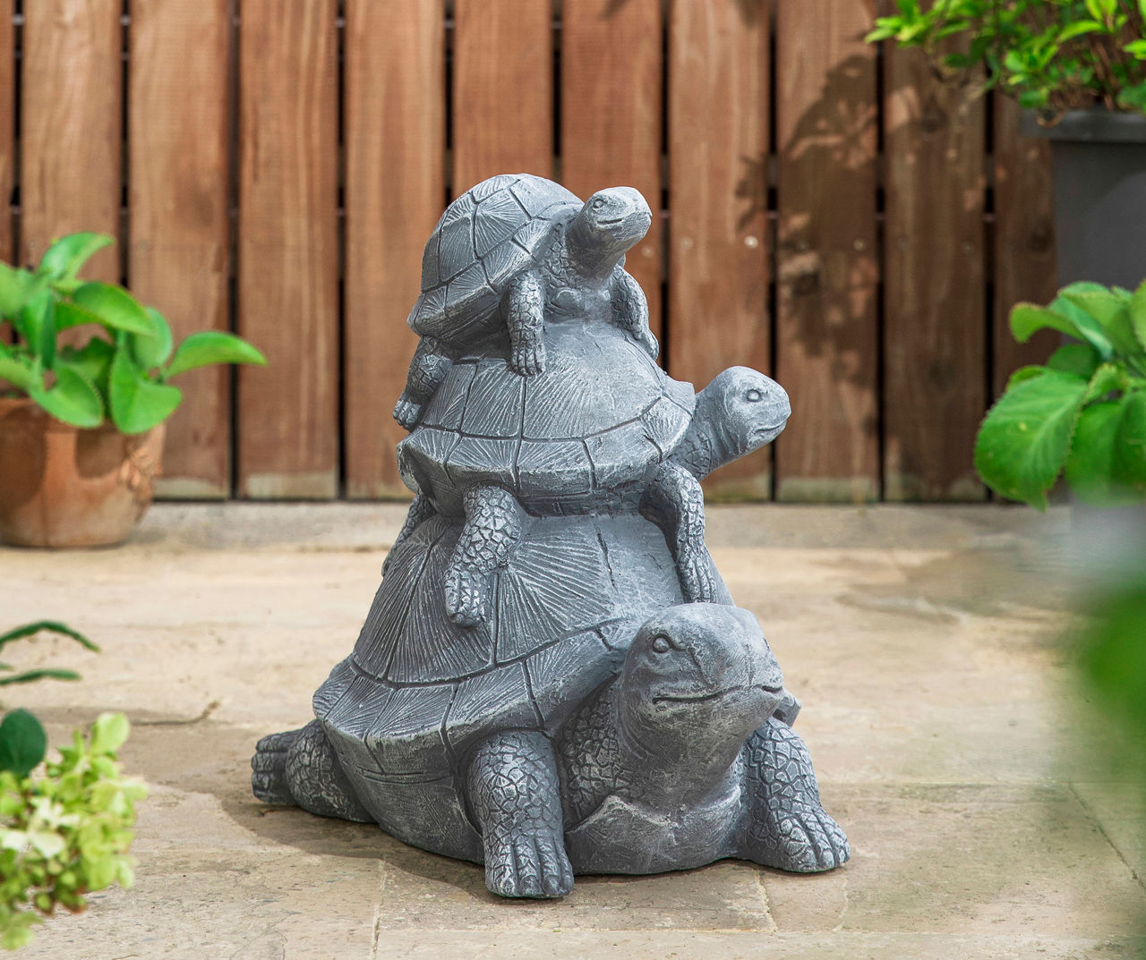 tortoise lawn statue