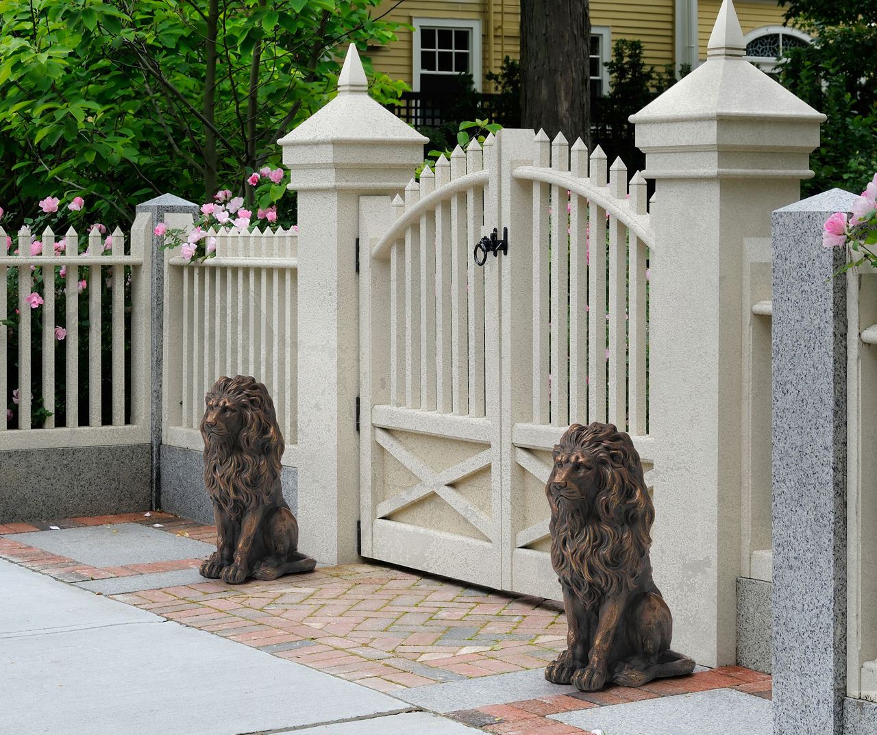 20.5" Guardian Standing Lion Garden Statues, 2-Pack