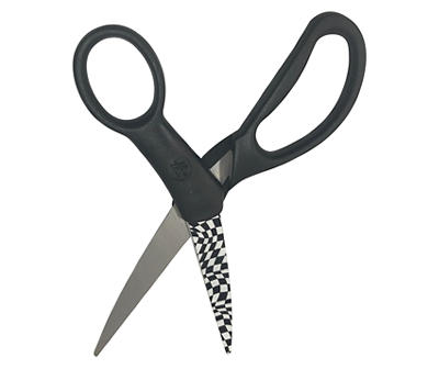 Westcott Black & White Wavy Checkerboard Scissors