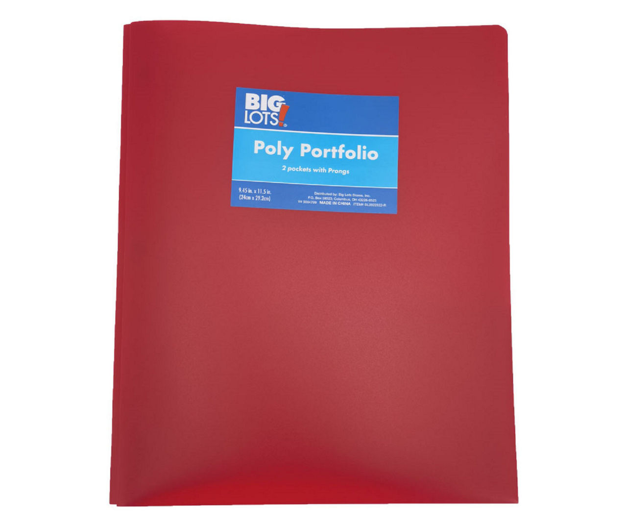 Red 2-Pocket Poly Portfolio Folder