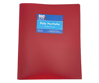 Big Lots 2-Pocket Poly Portfolio Folder
