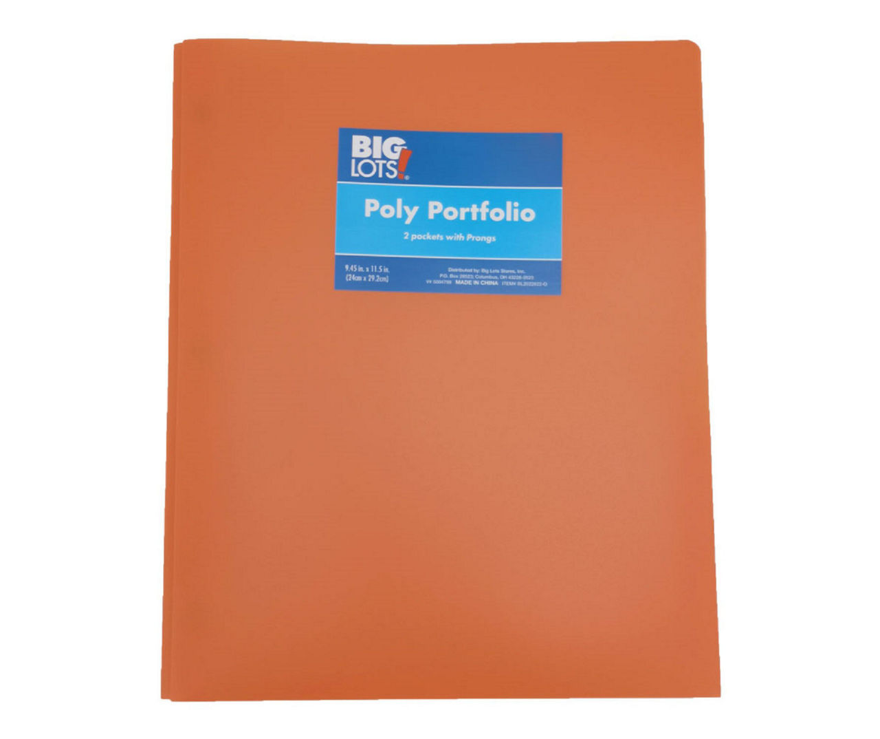 Orange 2-Pocket Poly Portfolio Folder
