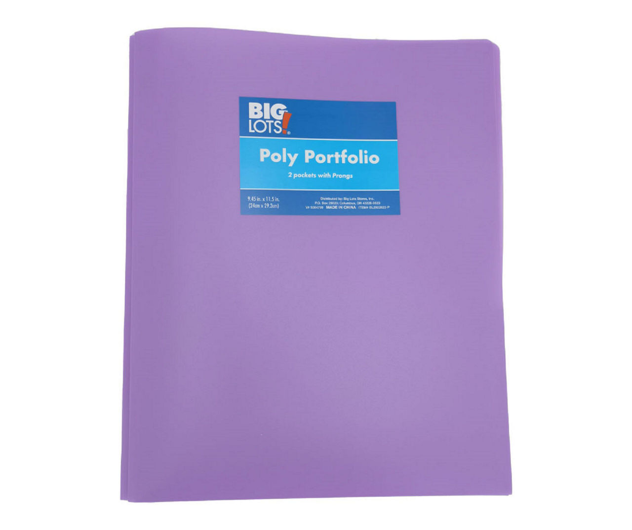 Lilac 2-Pocket Poly Portfolio Folder