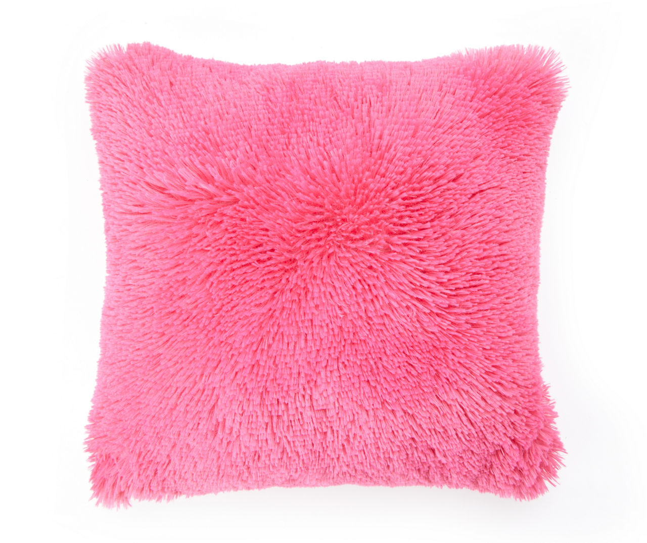 Real Living Euphoric Expression Cabaret Pink Faux Fur Throw Pillow ...