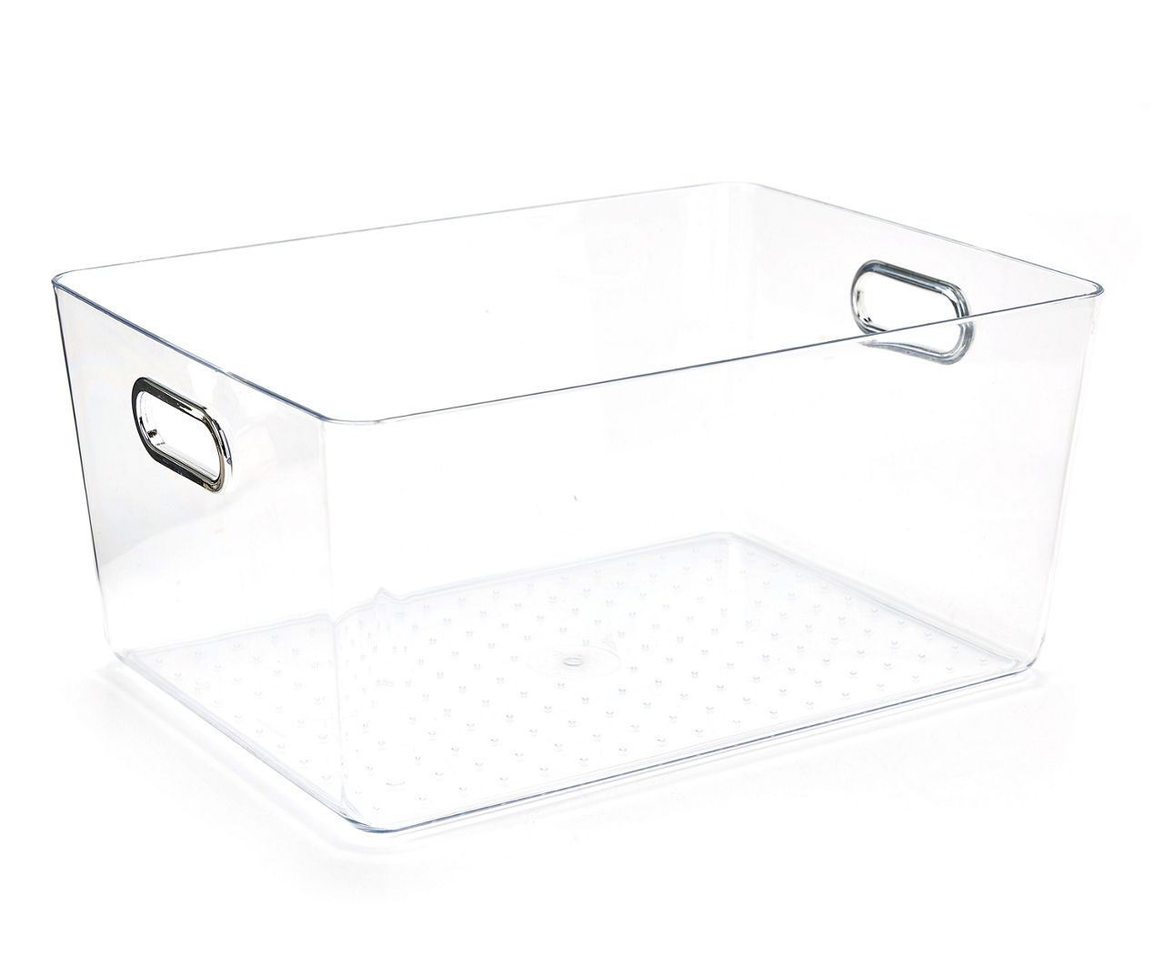 Real Living Euphoric Expression Clear Acrylic Storage Bin With Grommet  Handles