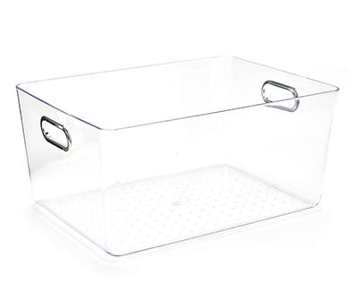 Real Living Euphoric Expression Clear Acrylic Storage Bin With Grommet Handles