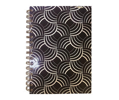 Black & White Swirl Spiral-Bound Journal
