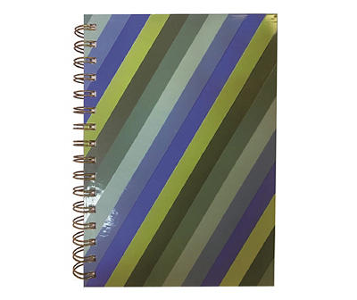Blue & Green Stripe Spiral-Bound Journal