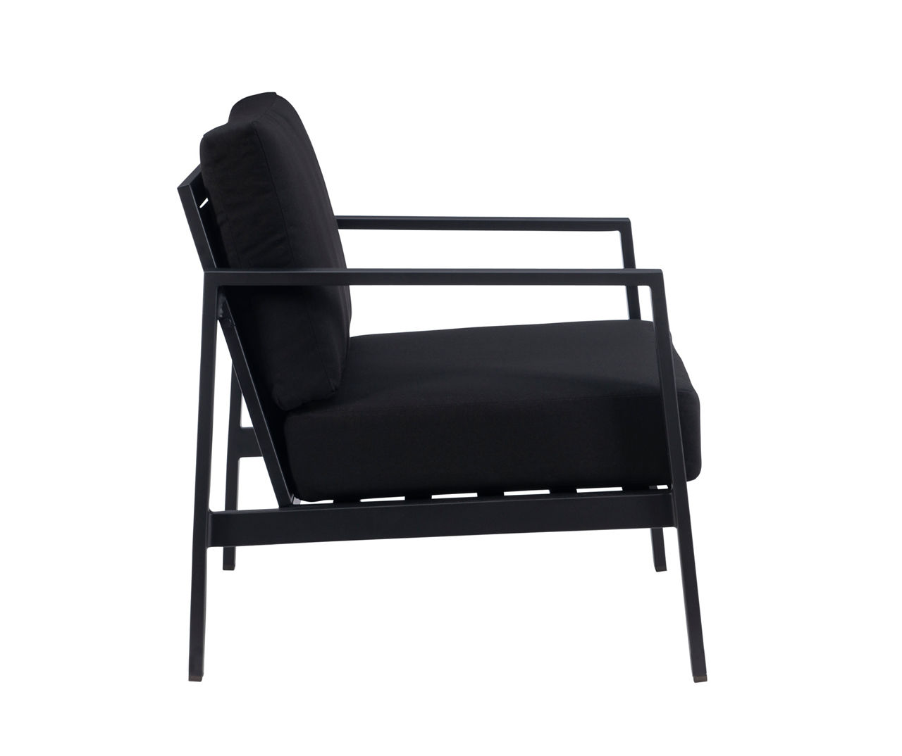 Black metal 2025 lounge chair