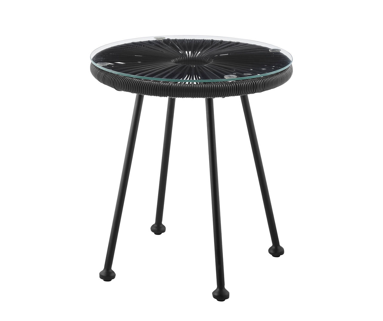 Maelynn Rope & Glass Patio Side Table Big Lots