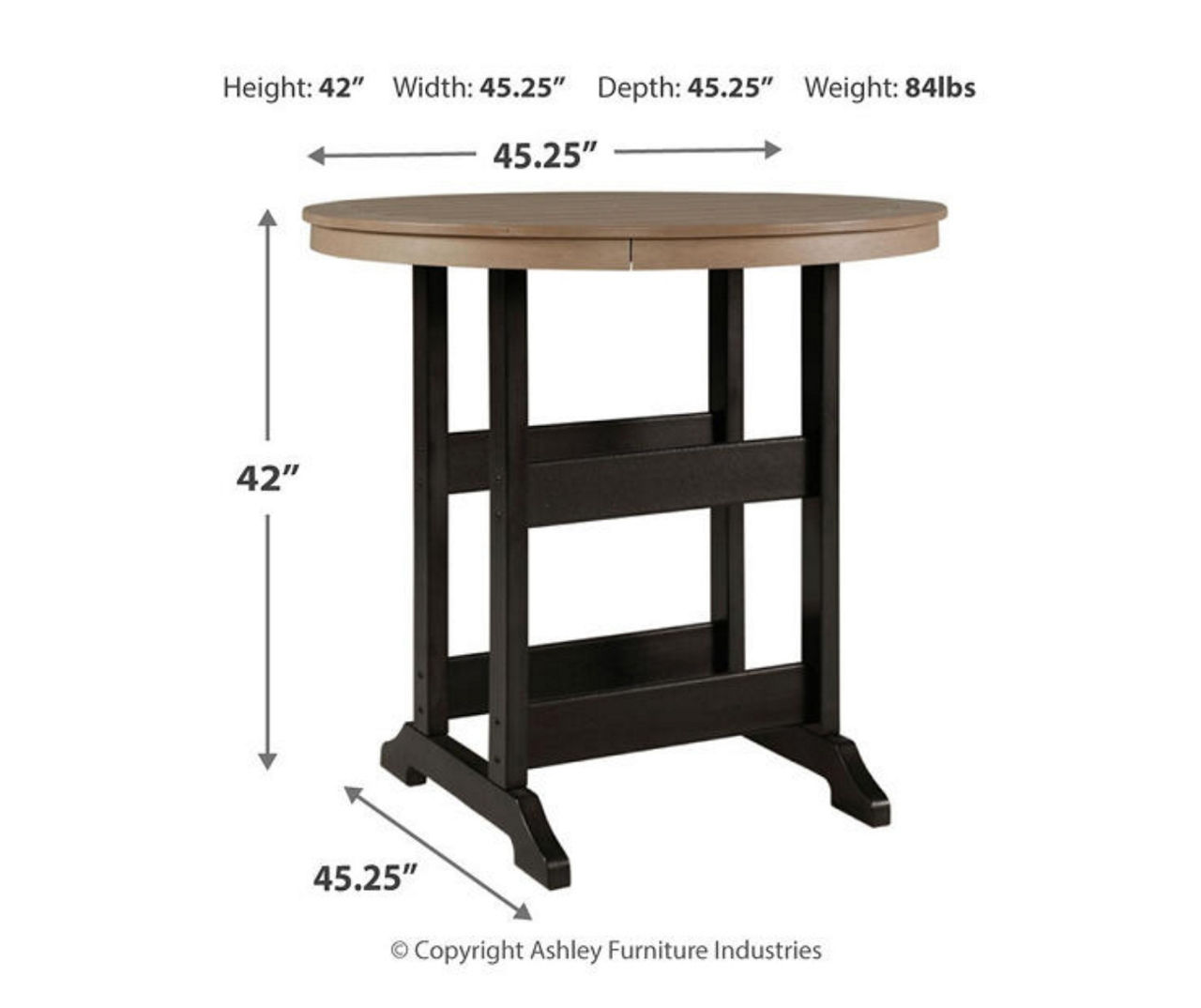 Signature Design By Ashley Fairen Trail Wood Look Bar-Height Dining ...