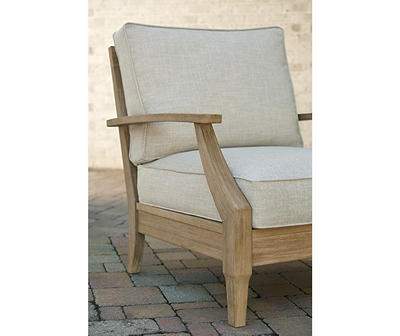 Clare View Wood Cushioned Patio Lounge Chair