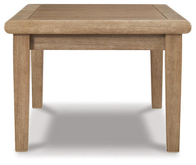 Gerianne Gray-Brown Wood Patio Coffee Table
