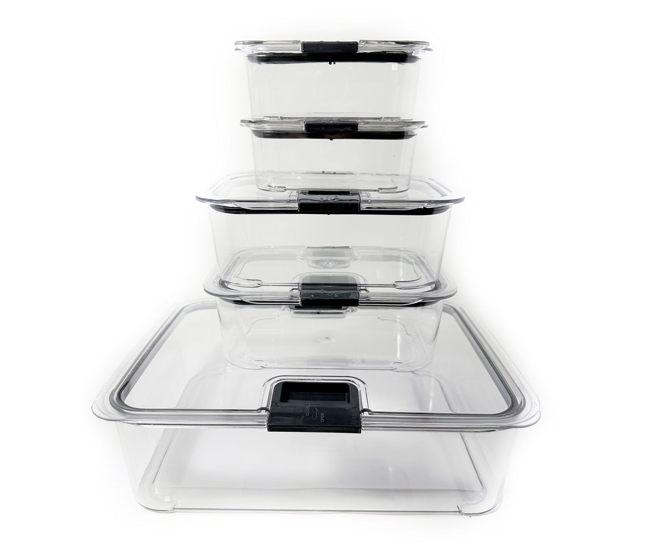 Home Expressions 10-pc. Acrylic Food Container Set, Color: Clear