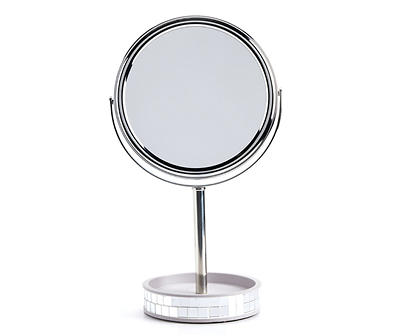 Euphoric Expression Silver Disco Ball Vanity Mirror