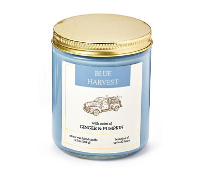 Harvest Meadow Blue Harvest Ginger & Pumpkin Jar Candle, 6.5 Oz.
