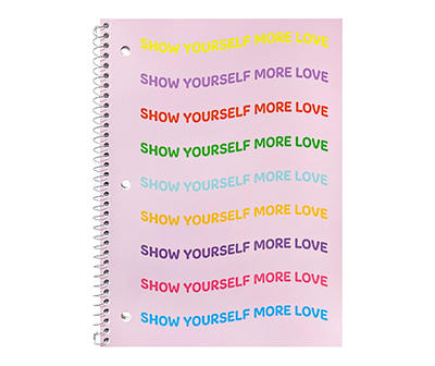 "More Love" Pink 60-Page Spiral-Bound Notebook