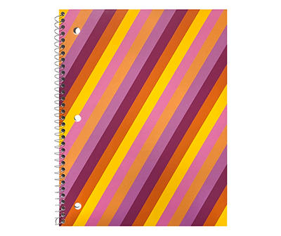 Pink & Yellow Stripe 60-Page Spiral-Bound Notebook