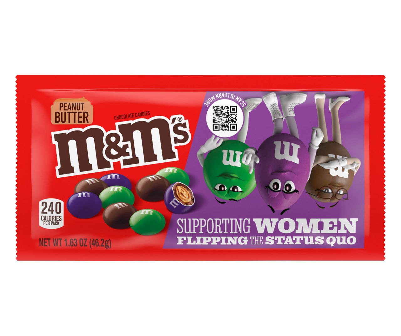 M&M's Purple, Green & Brown Peanut Butter Chocolate Candy, 1.63 Oz.