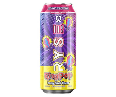 RYSE Fuel Ring Pop Berry Blast Energy Drink, 16 Oz.