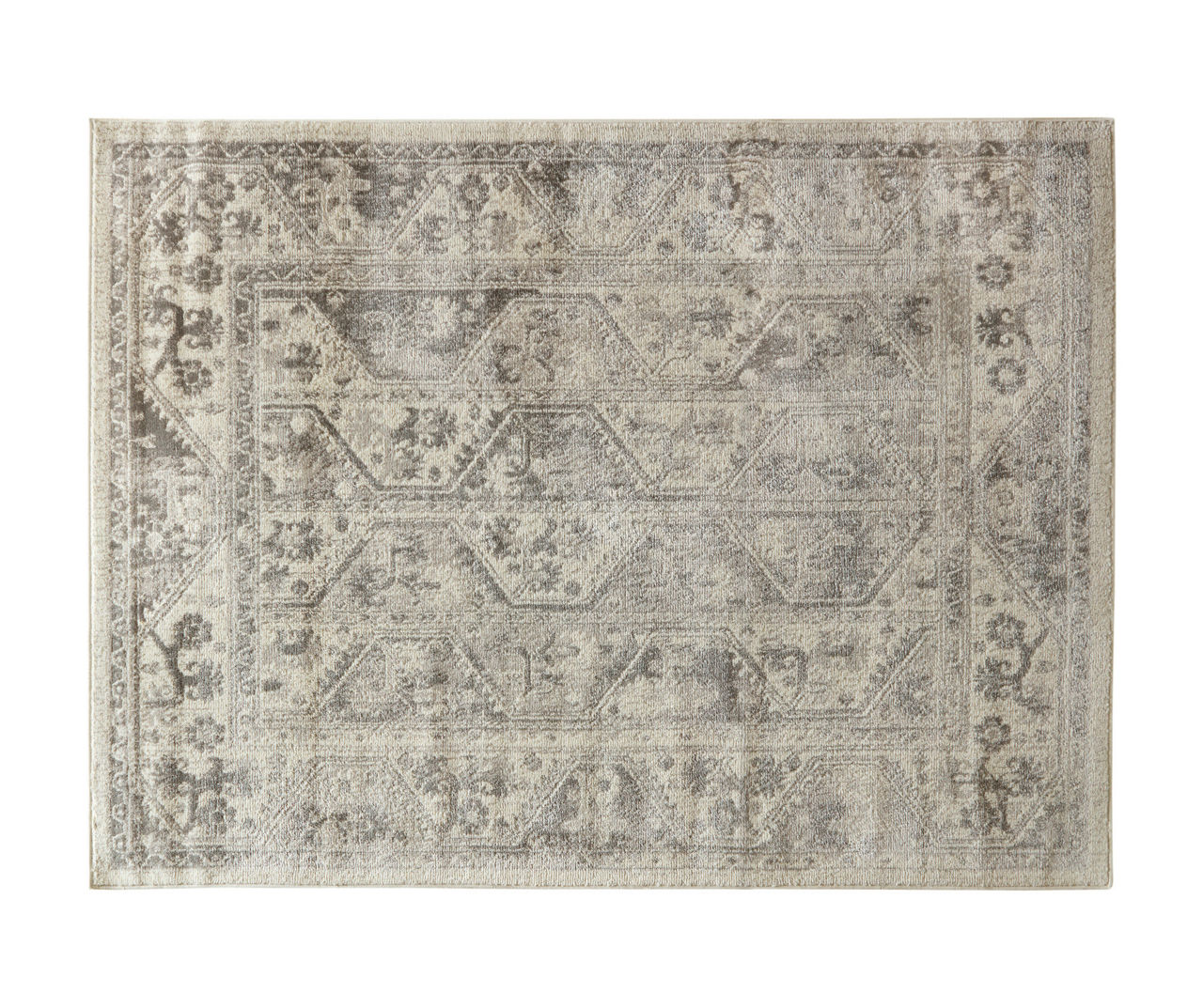 Hanford Beige & Cream Ornamental Area Rug Big Lots