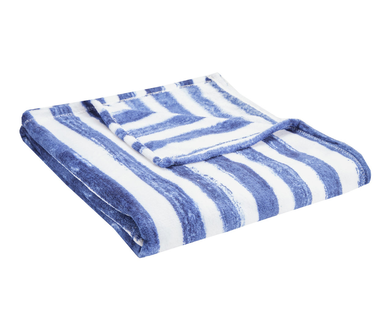 Blue and best sale white striped throw