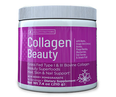 Beauty Factors Collagen Beauty Powder, 7.4 Oz.