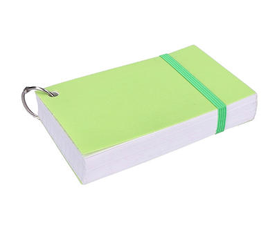 Light Green Poly Ring 100-Count Index Cards