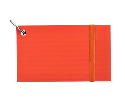 Orange Poly Ring 100-Count Index Cards