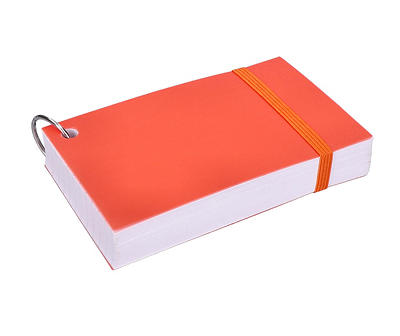 Orange Poly Ring 100-Count Index Cards