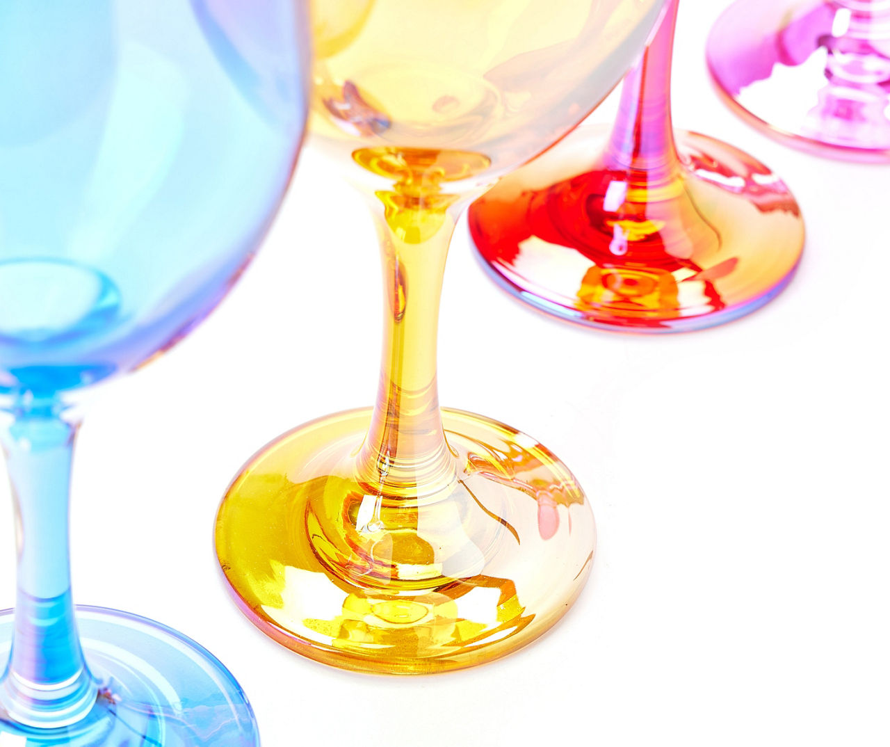 Set of 4 Extra Large Iridescent Wine Glass