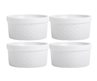 Hobnail Porcelain Ramekins, 4-Pack