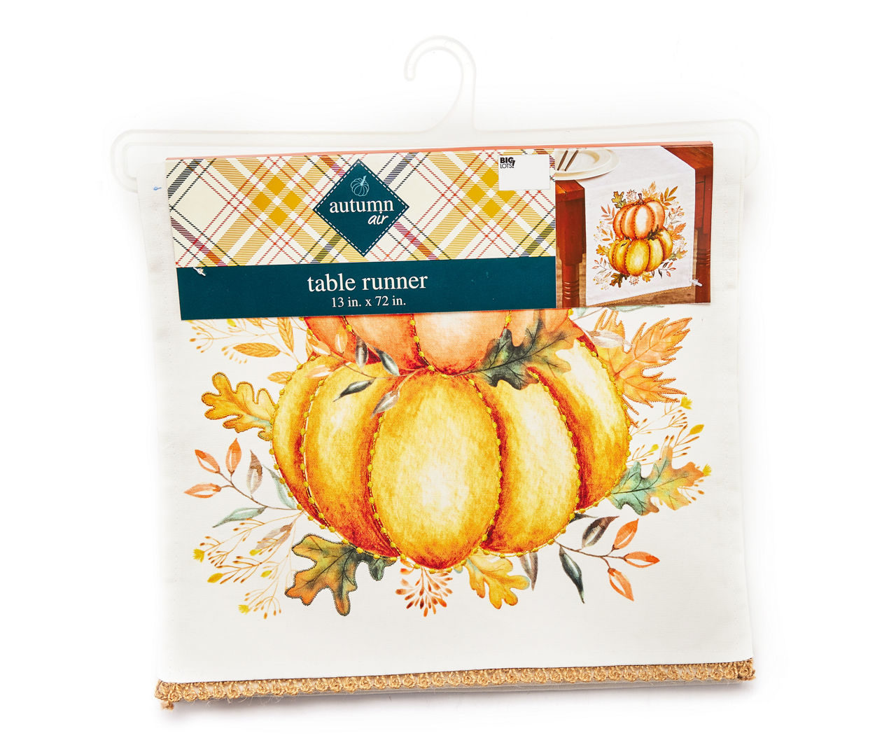 Autumn Air Thankful Ivory & Red Pumpkin Truck Rectangle Throw