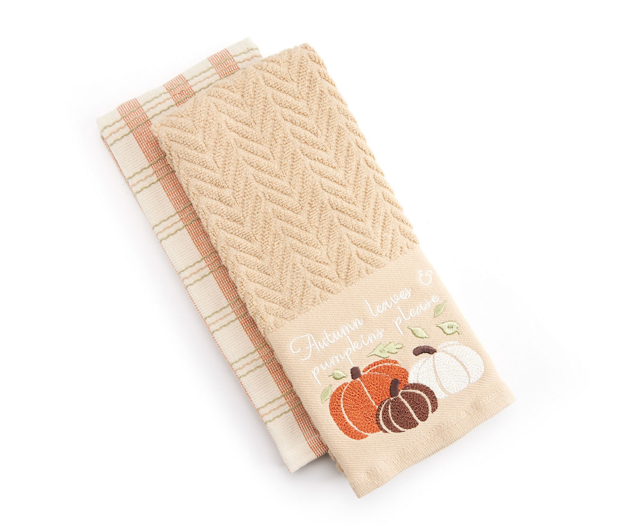 zzsunfeel Kitchen Towels Reversible for Drying Dishes, Farmhouse Fall Maple  Leaves Pumpkin Set of 2 Dishcloths Cotton Hand Towels, Absorbent Dish