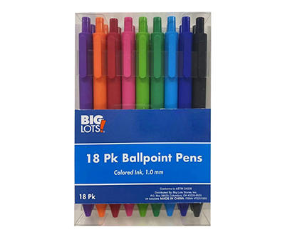 Multi-Color 18-Count Ballpoint Pens