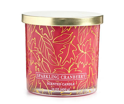 Autumn Air Sparkling Cranberry 3-Wick Candle, 14 Oz.