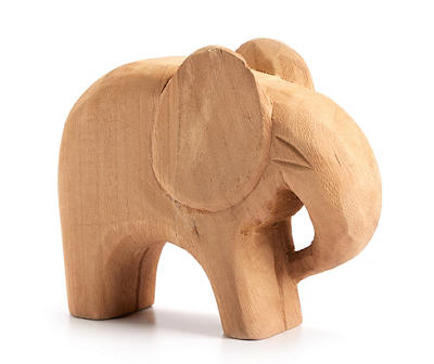 Elephant Wood Figure Tabletop Decor