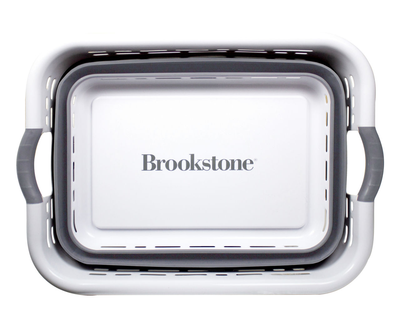 Brookstone Gray Collapsible Laundry Basket