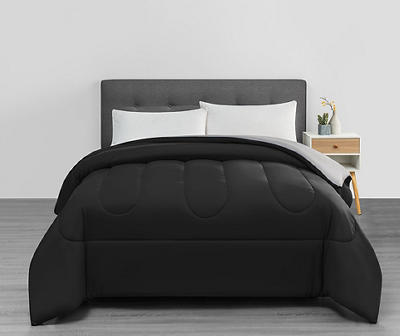 Euphoric Expression Black & Gray Reversible King Comforter
