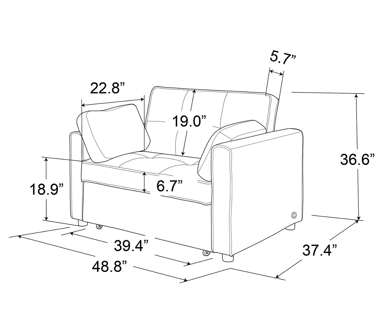 Serta sleeper discount chair big lots